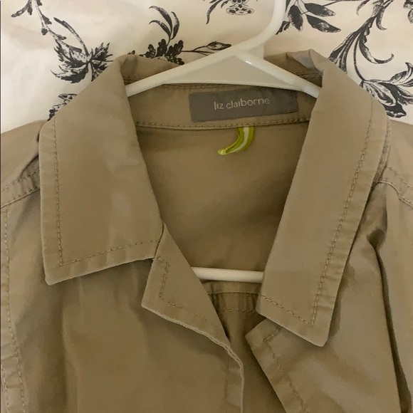 Liz Claiborne Taupe Belted Jacket - Picture 8 of 8